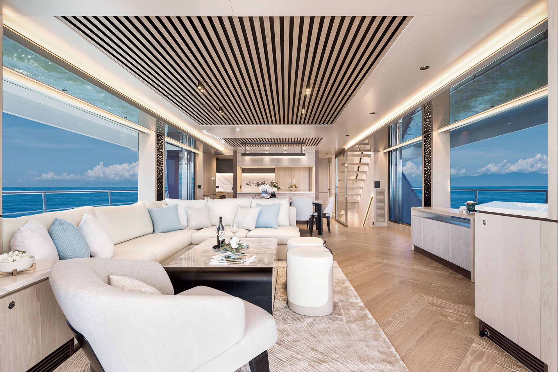 Aura Yacht Living Area
