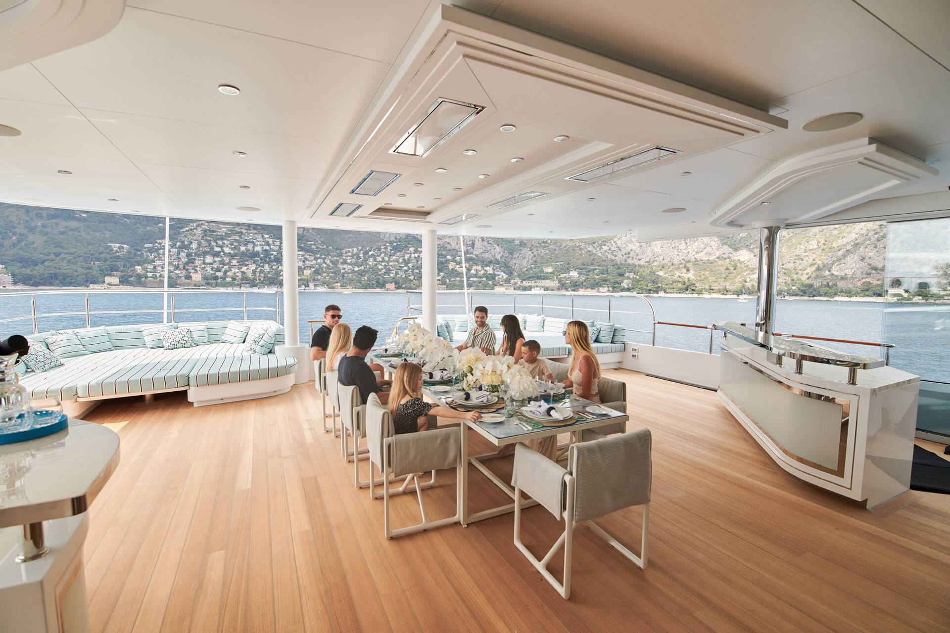 Coral Ocean Superyacht Aft Dining