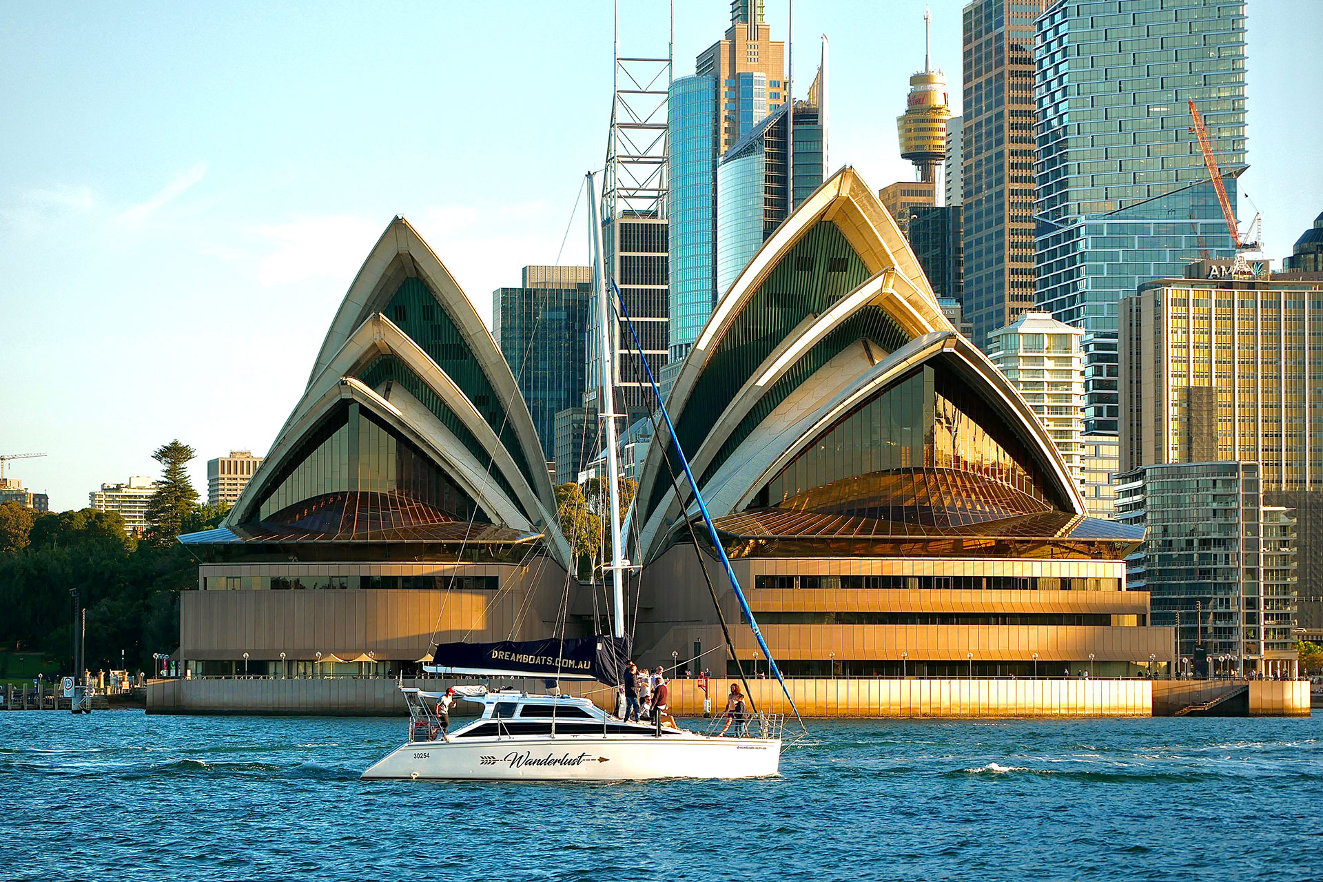 Wanderlust Catamaran Cruising By Sydney Opera House