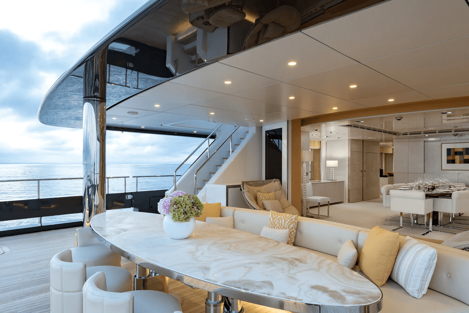 Luxurious Superyacht Seating Space